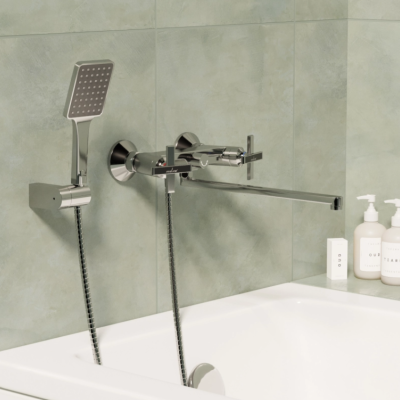 Смеситель для ванны и раковины 1/2 кер. MIXLINE ML37-02  "Cross"
