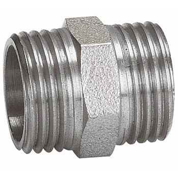 Ниппель 32 (1 1/4") нр/нр латун. никель. Valtec (VTr.582.N.0007)