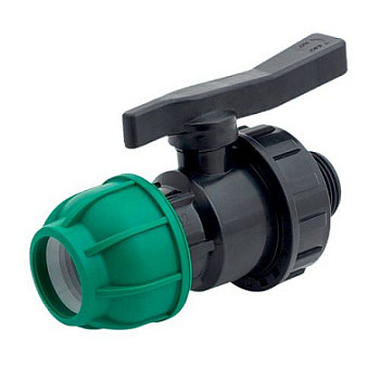 ПНД Кран шаровой НР 25х3/4" разъёмный