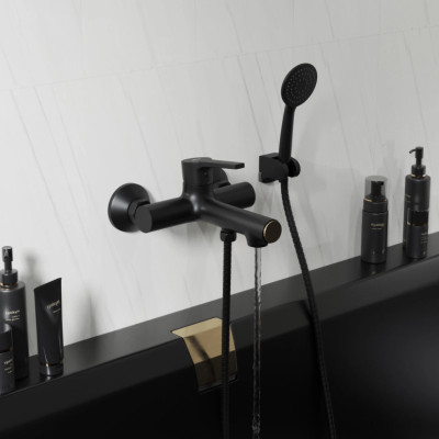 Смеситель для ванны 35k MIXLINE ML23-01 "Round Black"