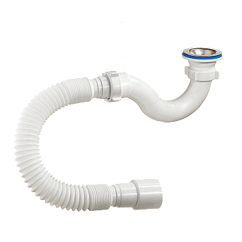ОРИО сифон для душевого поддона 1 1/2 х 40 с гибкой трубой 40/50 А-42589