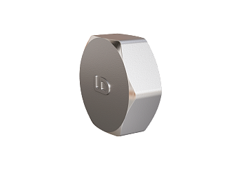 Заглушка 40 (1 1/2") ВР латунь никель, LD Pride (30 шт/уп)