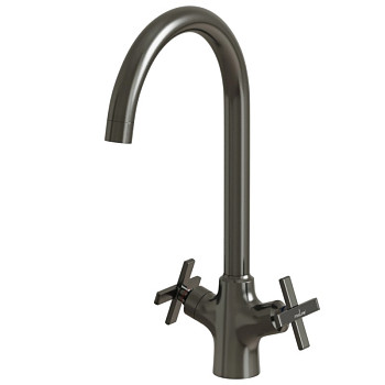 Смеситель для кухни 1/2 кер. MIXLINE ML38-032 "Graphite" высокий излив ГРАФИТ