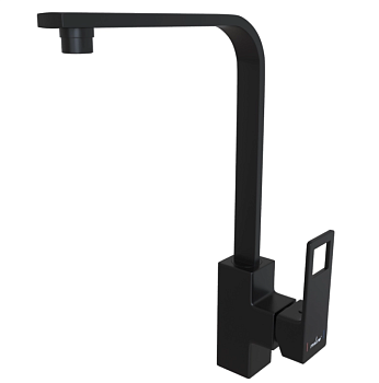 Смеситель для кухни 35k MIXLINE ML34-032 "Solo Black" высокий излив, боковая ручка ЧЕРНЫЙ