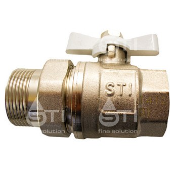 Кран 25 никел. американка бабочка, вода STI