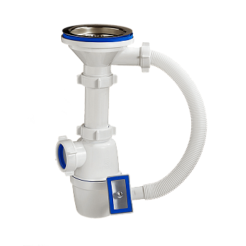 ОРИО сифон бутылочный 3 1/2 х 40, с переливом А-4007