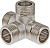Крестовина 15 (1/2") НР двухплоскостная латун. никель. Valtec (VTr.661.N.0004)