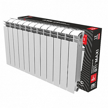 Радиатор биметаллический STI MAXI 500/100 12 секций  (175 вт/секц)