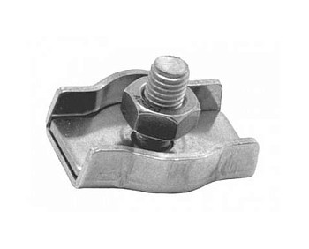 Зажим 4мм нержав. одинарный