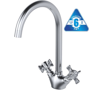 Смеситель для кухни 1/2 кер. MIXLINE ML30-032 "Classic" высокий излив