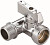 Кран 1/2"х3/4"х1/2" НР/НР/ВР шаровый для стиральных машин IVC.102002.N.04