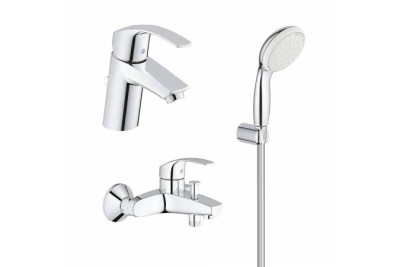 Набор для ванной GROHE Eurosmart New: смесители для ванны и раковины, душевой набор 123582