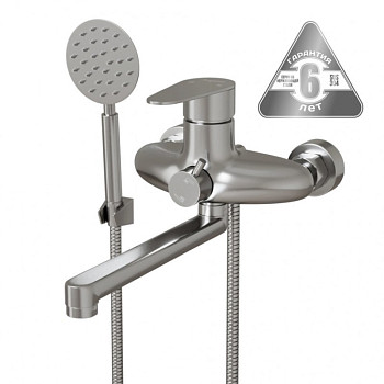 Смеситель для ванны и раковины 35k MIXLINE MLSS36-021 "Steel Kit" нерж.