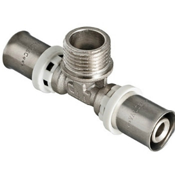 VTm.333.N.260626 Тройник обжимной с переходом НР 26Х1"Х26 VALTEC уп.(5/25шт)