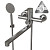 Смеситель для ванны и раковины 35k MIXLINE MLSS32-02 "Stainless" нерж.