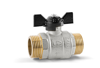 Кран 25 никел. нр/нр бабочка, вода LD Pride (уп.12шт)