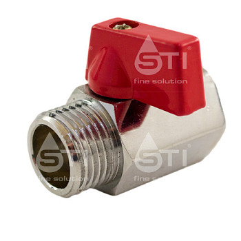 Кран 20 никел. нр бабочка, вода STI Мини