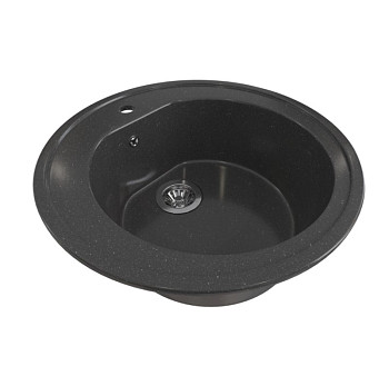 Мойкa ML-GMS02 СТАНДАРТ круглая, черный (308), 505мм (глуб. чаши 165)