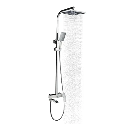 Душевая система 35к G2407-8 GAPPO лейка "Тропический душ" БЕЛЫЙ-ХРОМ