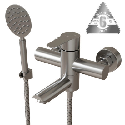 Смеситель для ванны 35k MIXLINE MLSS32-01 "Stainless" нерж.