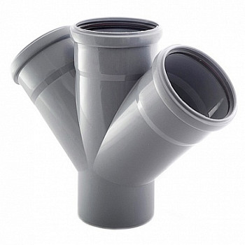 Крестовина 50 45° одноплоскостная ПП, внутр. канализация Политэк
