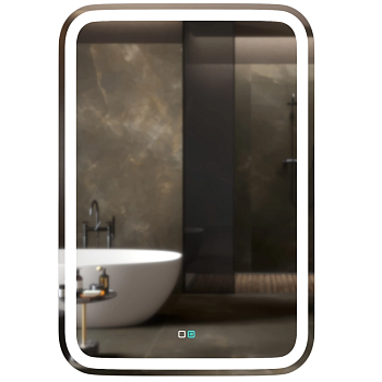Зеркало MIXLINE "Мальта-2" 550*800 сенсорный выключатель, светодиодная подсветка + подогрев