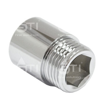 Удлинитель 15х15 (1/2"х15) вн/нр латун. никель. STI