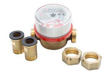 Водосчетчик 15 универс. "Экватэл" СВК-15/Г с гайками (L=110мм)