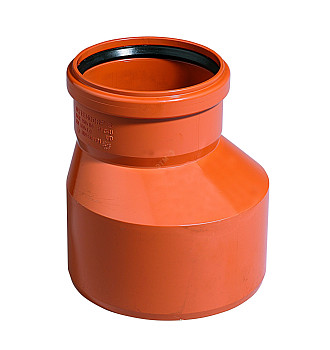 Переход 125х110 эксцентр. (редукция) НПВХ, наруж. канализация Ostendorf 221700