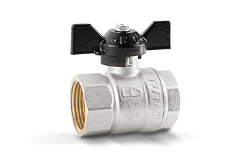 Кран 25 никел. вн/вн бабочка, вода LD Pride (уп.12шт)