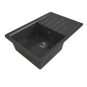 Мойка ML-GMS07 СТАНДАРТ с крылом, черный (308), 750*495*190мм