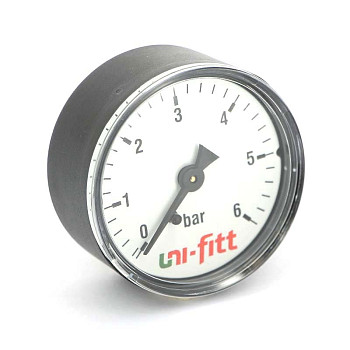 Манометр 1/4"Н аксиальный 6 бар, диаметр 50 мм, Uni-Fitt 300P2020