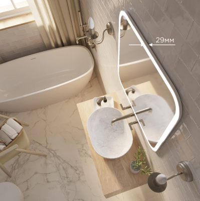 Зеркало MIXLINE "Стив-2" 700*685 сенсорный выключатель, светодиодная подсветка + подогрев