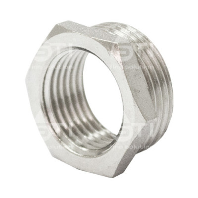 Футорка 50х40 (2"х1 1/2") нр/вн латун. никель. STI