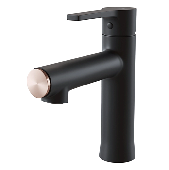 Смеситель для раковины 35k MIXLINE ML23-04 "Round Black" ЧЕРНЫЙ