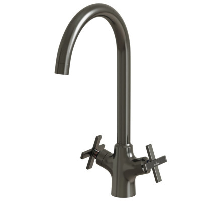 Смеситель для кухни 1/2 кер. MIXLINE ML38-032 "Graphite" высокий излив ГРАФИТ
