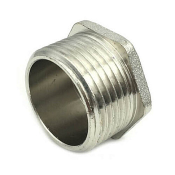 Заглушка 15 (1/2") НР латун. никель. STI