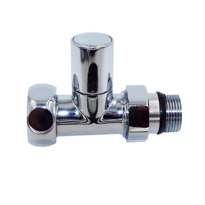 Кран 1/2" американка*1"НР для полотецесущителя, круглый, TIM (пара)