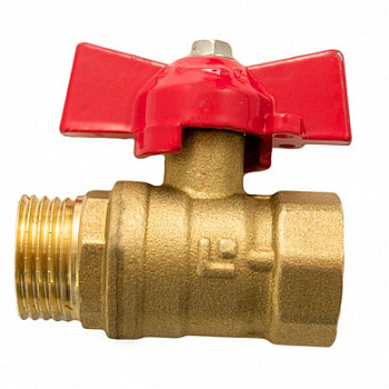 Кран 20 лат. вн/нр бабочка 11Б27п1, вода Китай