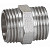 Ниппель 25 (1") нр/нр латун. никель. Valtec (VTr.582.N.0006)