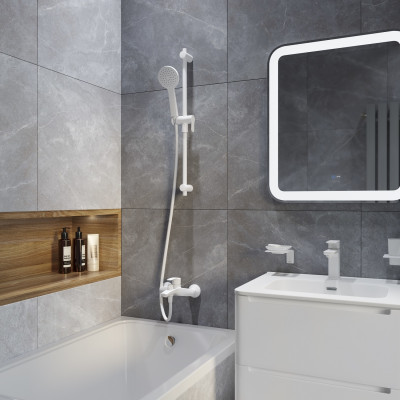 Шланг для душа, белый матовый, силиконовый, 1,5м, IDDIS Optima Home OPH15WLi19