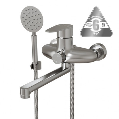 Смеситель для ванны и раковины 35k MIXLINE MLSS36-021 "Steel Kit" нерж.