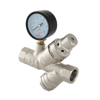 Клапан 1/2" подпиточный с фильтром и манометром  VT.515.N.04 Valtec